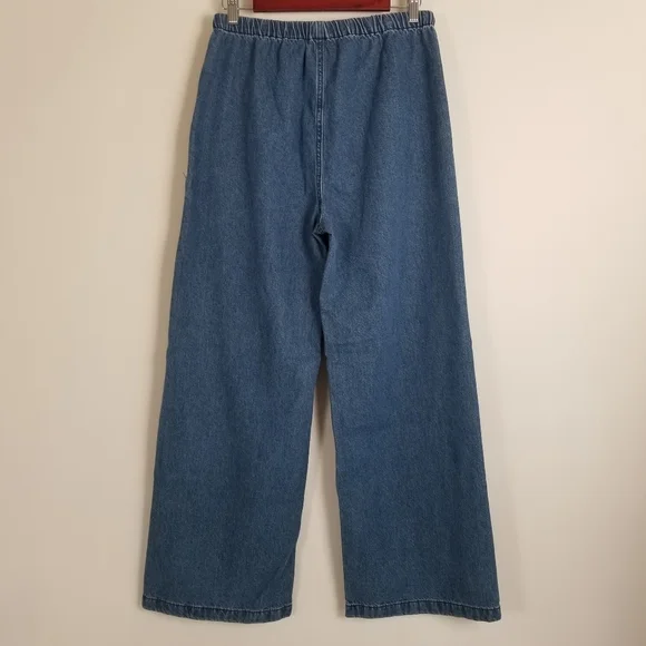 Steve Madden Denim Wide Leg Pull-On Pants Jeans Small NWT - Picture 3 of 7